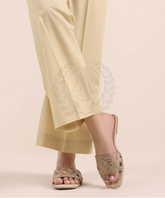 BEIGE COTTON CULOTTES PANT